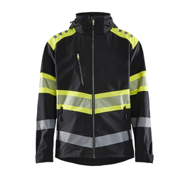 BLÅKLÄDER Highvis softshell-takki musta/huomiokelt.